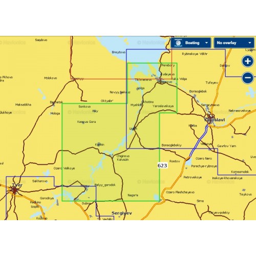 5G623S2 Navionics+ Small Gold, Рыбинское, Угличское водохранилище